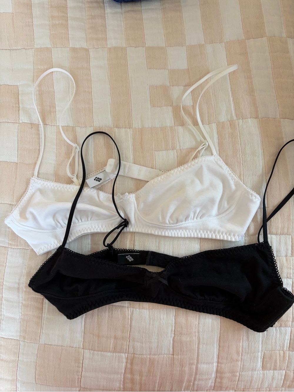 Cou Cou intimates petite bras set xs black and white.